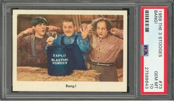 1959 Fleer "Three Stooges" #73 "Bang!" – PSA GEM MT 10 "1 of 3!"